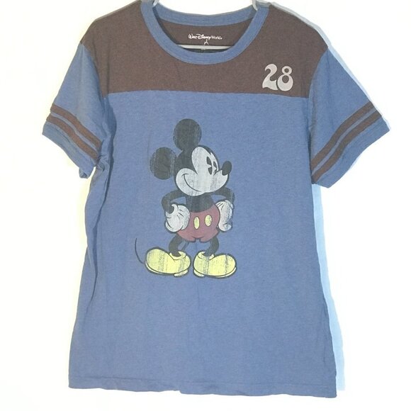Disneyland Walt Disney World Mickey Mouse Blue Short Sleeve Sports Tee T Shirt - Picture 8 of 9